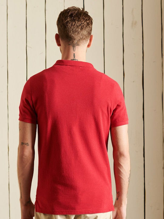 Destroy Polo Kurzarm Bluse Varsity Rot