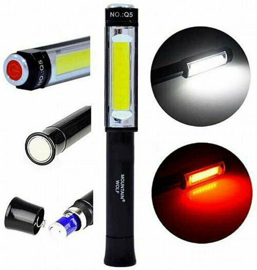 Lanternă LED cu Luminozitate Maximă 400lm Mountain Wolf Negru
