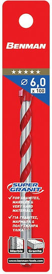 Benman Diamond Drill Carbide with Cylindrical Shank for Masonry, Glass and Tiles 8x120mm
