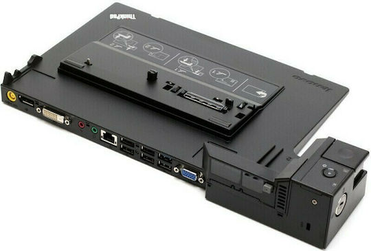 Lenovo Dock Docking Station με Ethernet και συνδεση 2 Οθονών Μαύρο (0A65683)