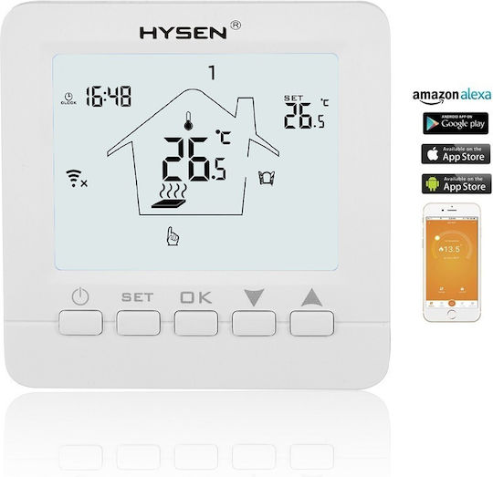Hysen HY02-B05-WH Smart Digital Thermostat with Wi-Fi
