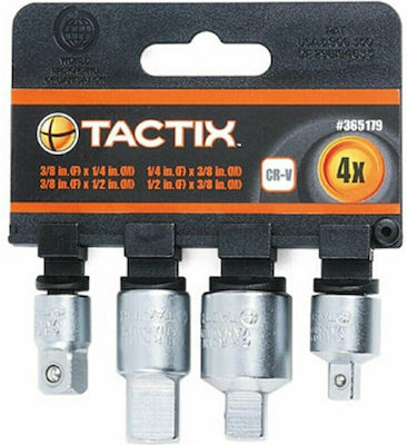 Tactix Adapter with Input 1/2'' / 1/4'' / 3/8'' and Output 1/2'' / 1/4'' / 3/8'' 4pcs