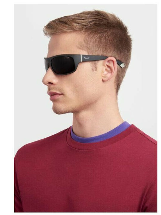 Polaroid Men's Sunglasses with Blue Plastic Frame and Blue Polarized Mirror Lens PLD2125/S XW05X