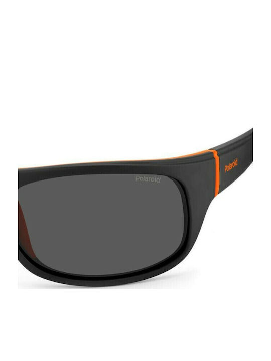 Polaroid Men's Sunglasses with Black Plastic Frame and Black Polarized Lens PLD2125/S 8LZ/M9