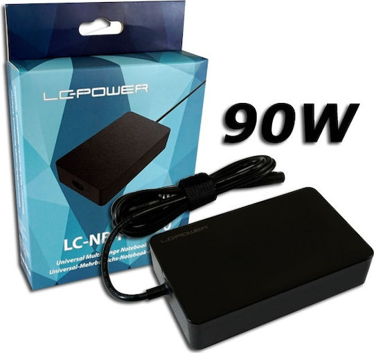 LC-Power Universal Φορτιστής Laptop 90W χωρίς Καλώδιο Τροφοδοσίας