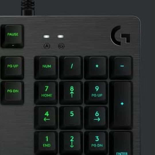 Logitech G512 Gaming Mechanical Keyboard with GX Brown switches and RGB lighting (English US)