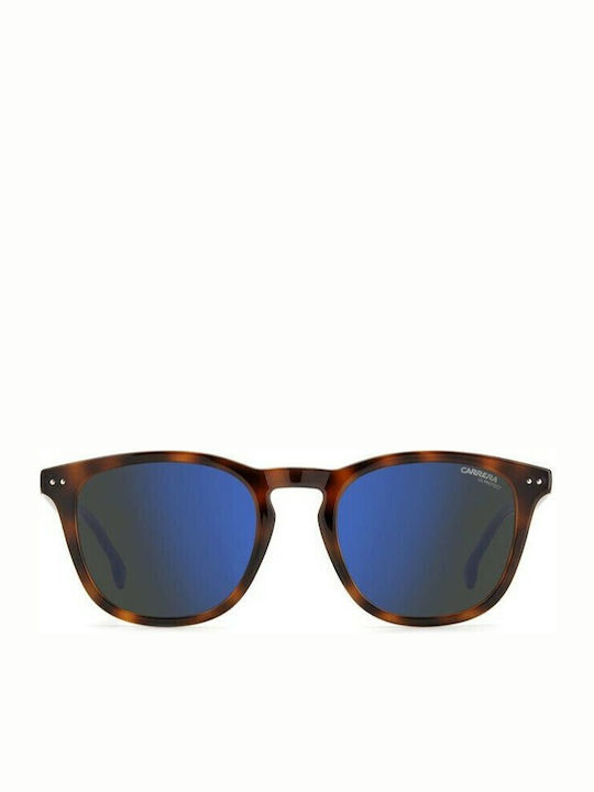 Carrera Men's Sunglasses with Brown Tartaruga Horn-Rimmed Frame and Grey Lenses