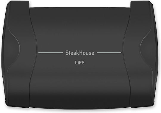 Life Steakhouse Tischplatte Elektrogrill Grill 1100W mit Deckel und einstellbarem Thermostat 34cmx26cmcm