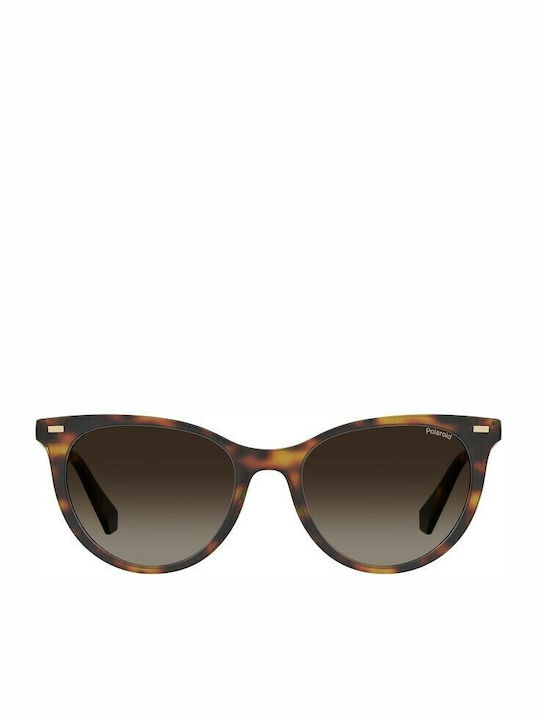 Polaroid Women's Sunglasses with Brown Tartaruga Plastic Frame and Brown Gradient Polarized Lens PLD4107/S 086LA