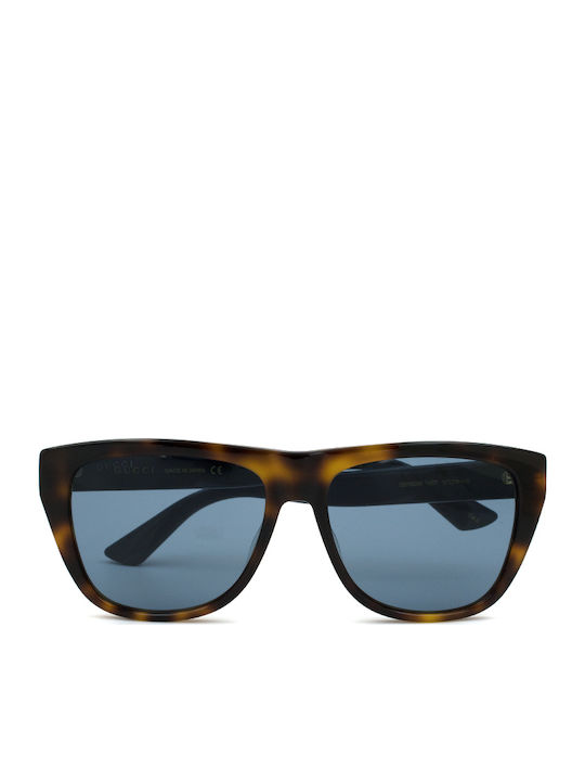 Gucci Unisex Sunglasses with Brown Tartaruga Plastic Frame and Blue Lens GG0926S 002