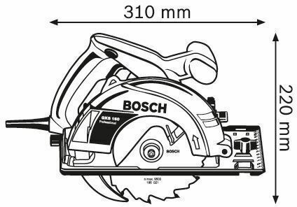 Bosch GKS 160 Professional Circular Saw 1050W with Dust Extraction System