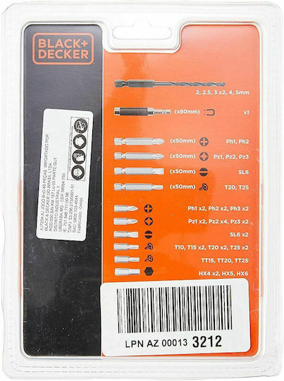 Black & Decker Satz 45 Bohrer mit Zylindrischem Schaft