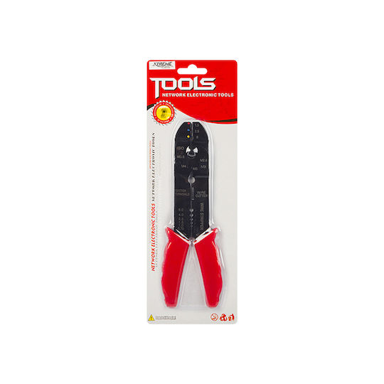 XTREME HY-033 Πρέσα Ακροδεκτών Διατομής 0.5 - 6mm² με Απογυμνωτή (Μήκος 190mm)