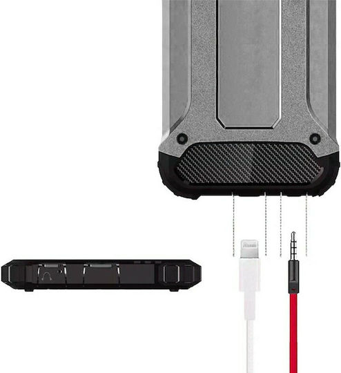 Hurtel Hybrid Armor Задна корица Пластмаса 2мм Сребрист (Redmi Note 10 / 10s / Poco M5s)