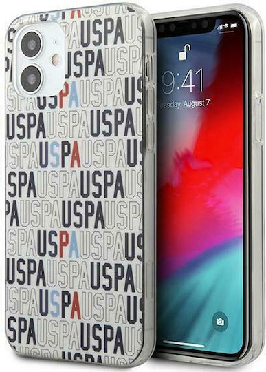 U.S. Polo Assn. Logo Mania Collection Back Cover Silicone White (iPhone 12 mini)