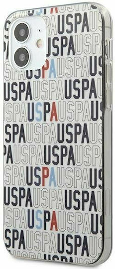 U.S. Polo Assn. Logo Mania Collection Back Cover Silicone White (iPhone 12 mini)