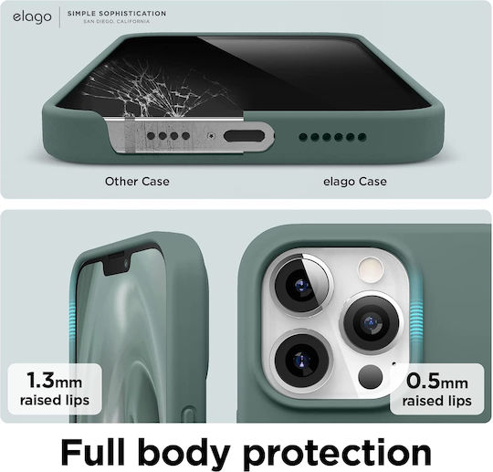 Elago Soft Back Cover Silicon 0.2mm Midnight Green (iPhone 13 Pro Max)