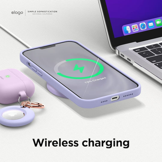Elago Soft Umschlag Rückseite Silikon 0.2mm Lila (iPhone 13 Pro Max)