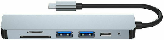 Tech-Protect V4-HUB v4 Hub 3 Ports USB 3.0 with USB-C Connection Gray