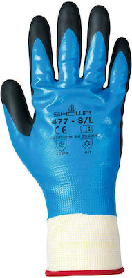 Showa 477 Safety Glofe Nitrile Cold-Resistant Blue