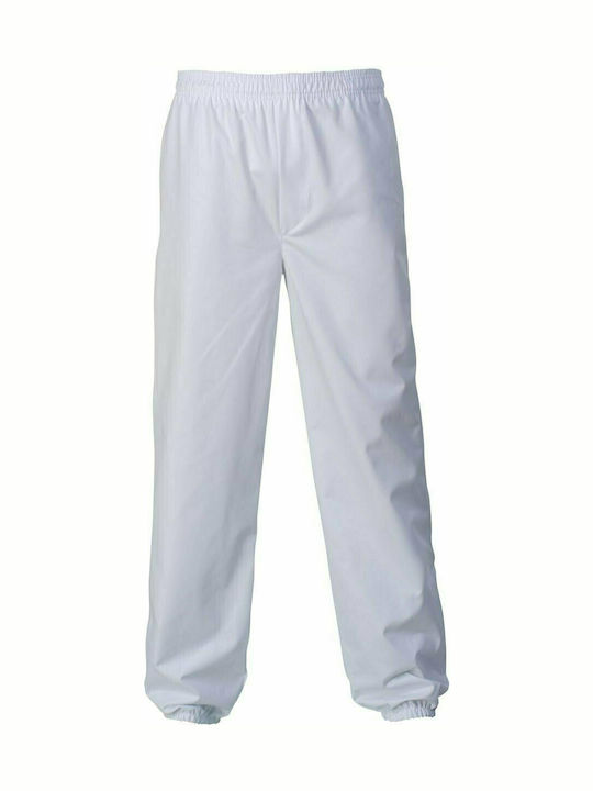 STOP Unisex Haccp Pantaloni de Lucru Alb