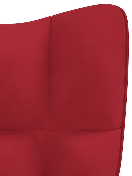 Rotativă Fotoliu Vizitator cu Brațe & Roți Bordeaux 61.5x69x94.5cm 1buc