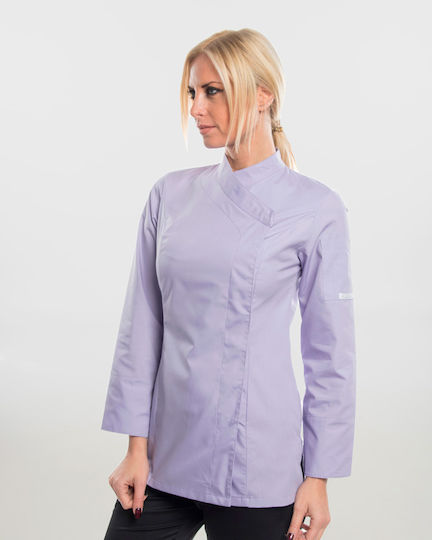 Ayo Coat Chef Female Lilac with Long Sleeve Dea