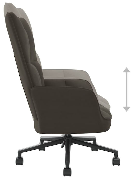 Sessel mit Armlehnen & Rollen Dark Grey 61.5x69x94.5cm 1Stück