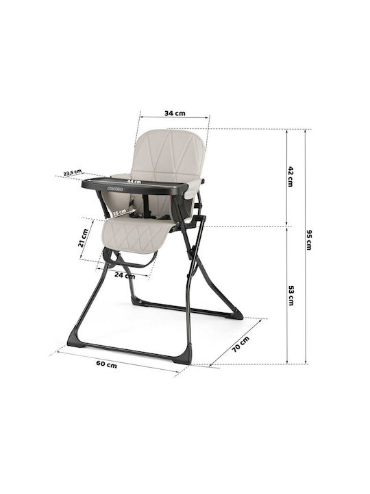 Ricokids Nuco Baby Hochstühle Klappbar Farbe Grau