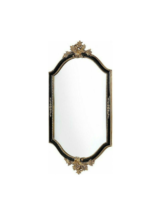 Espiel Wall Mirror with Black Ceramic Frame 41x21cm 1pcs