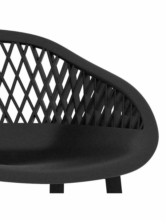 vidaXL Outdoor Bar Set 7 Pieces Black