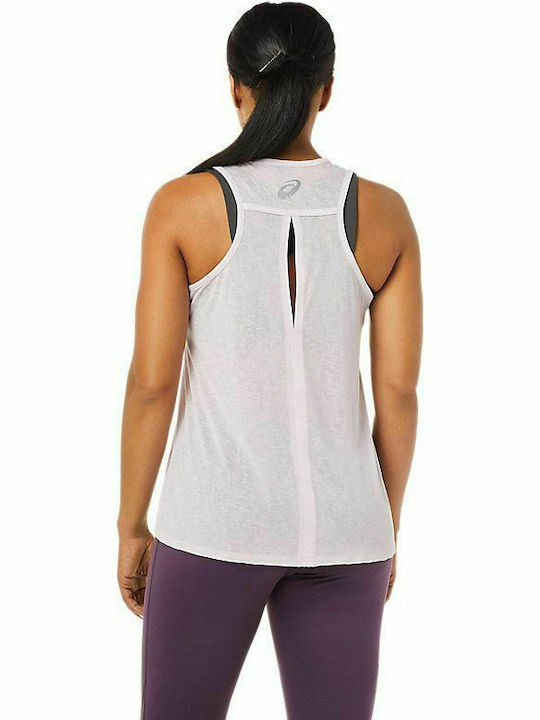 ASICS Damen Sportlich Bluse Ärmellos Weiß