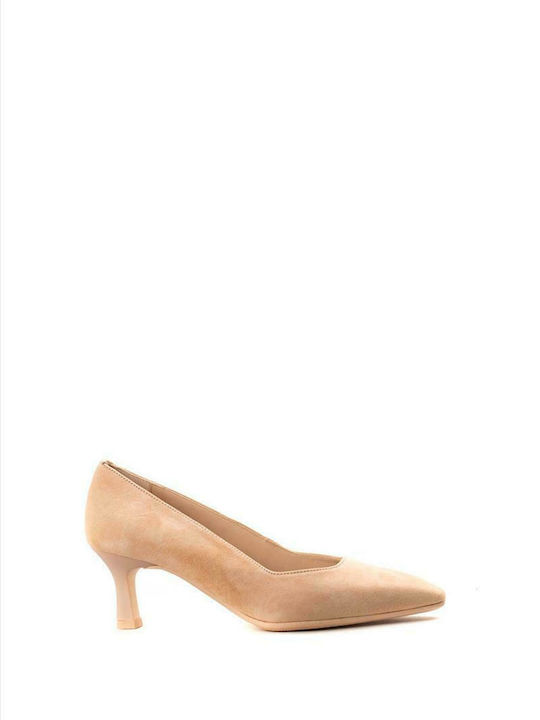 Hispanitas Suede Pointed Toe Beige Heels