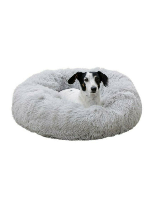 Kerbl Cosy Fluffy Donut Κρεβάτι Σκύλου σε Γκρι χρώμα 60x60cm