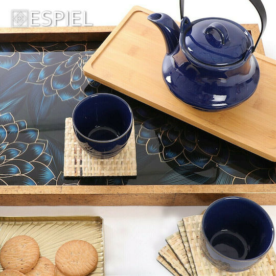 Espiel Ritual Tea Set with Cup and Filter Ceramic Blue 600ml 5pcs
