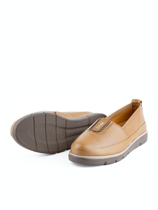 732 Tabba Δερμάτινα Γυναικεία Loafers σε Ταμπά Χρώμα