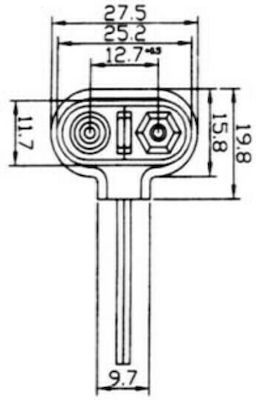 Suport baterii cu 1 slot 9V