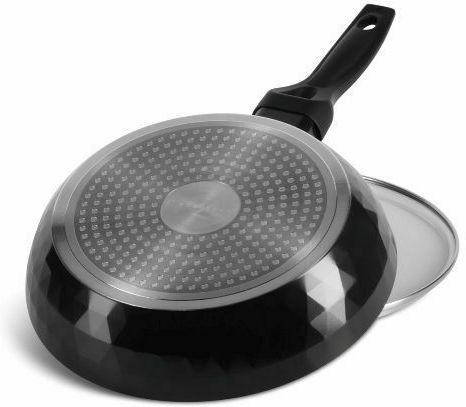 Edenberg Set De Vase De Gătit Din Aluminiu Negre Cu Acoperire Interioară Antiaderent 5 Buc