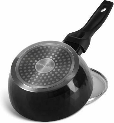 Edenberg Set De Vase De Gătit Din Aluminiu Negre Cu Acoperire Interioară Antiaderent 5 Buc