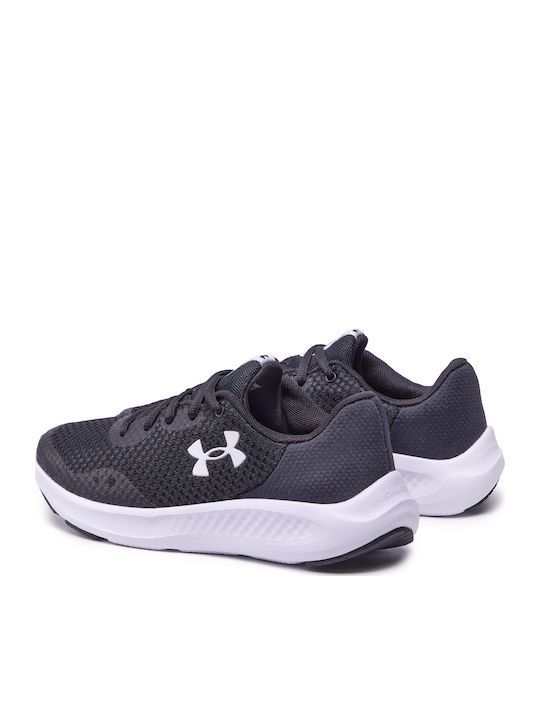 Charged Pursuit 3 Kinder Sportschuhe Laufen mit Schnürsenkeln Schwarz