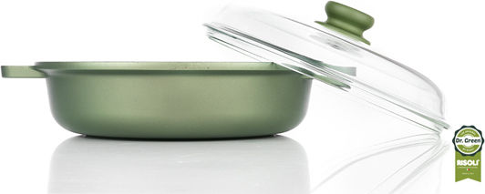 Risoli Dr Green Ρηχή Κατσαρόλα από Χυτό Αλουμίνιο 3lt / 28cm