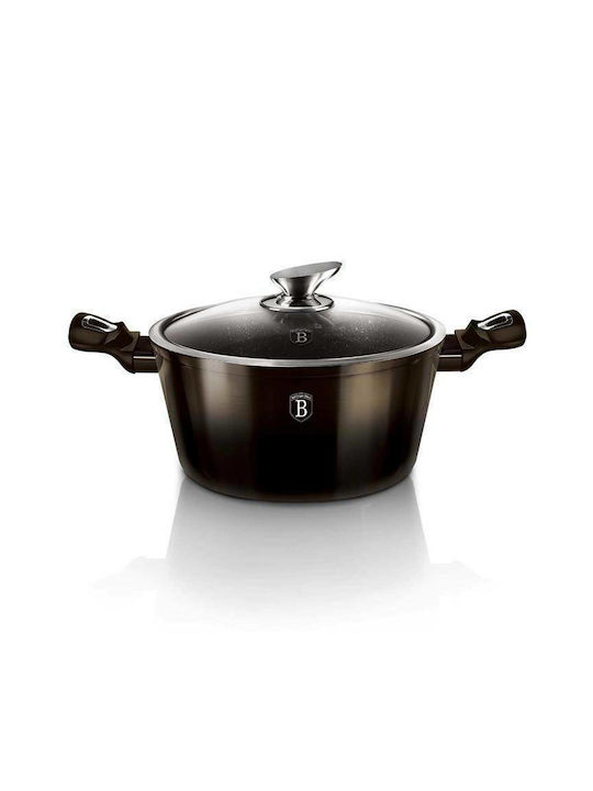 Berlinger Haus Metallic Line Aluminum Stockpot 2.5lt / 20cm Shiny Black