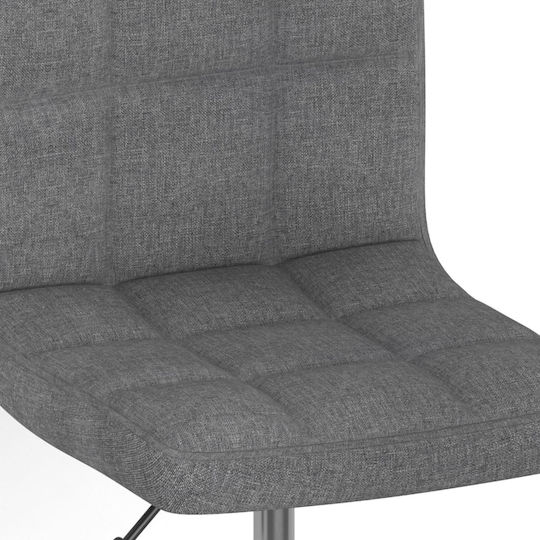 Табуретка Бар с облегалка и регулируема височина Сив 40x43x71-85.5см