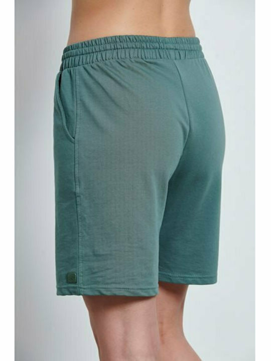 BodyTalk Women's Sporty Bermuda Shorts Tattoo Green