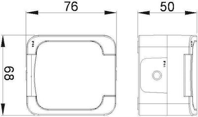 Geyer Single Power Socket White