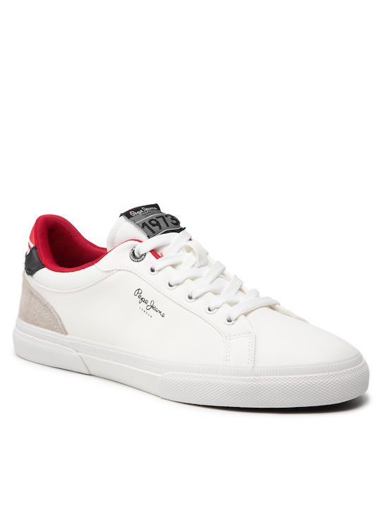 Pepe Jeans Kenton Colours Bărbați Sneakers Albe