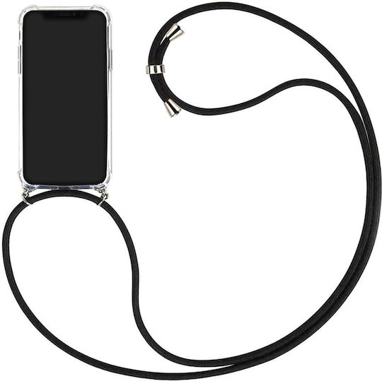 Back Cover Silicone with Strap Transparent (Redmi Note 9S / 9 Pro / 9 Pro Max)