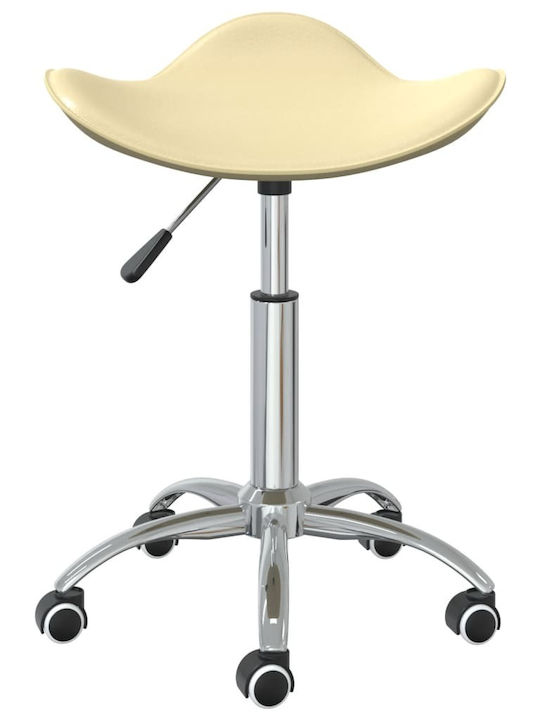 Office Desk Stool Cream 44x44x57cm