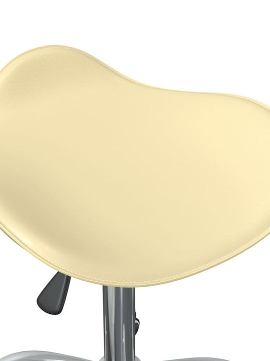 Office Desk Stool Cream 44x44x57cm