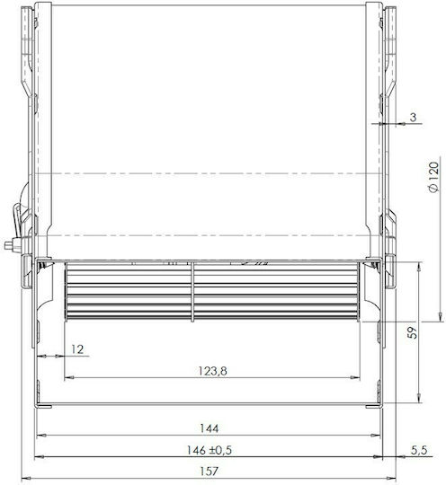 Trial CAD12R-001 Industrial Centrifugal Ventilator 120mm